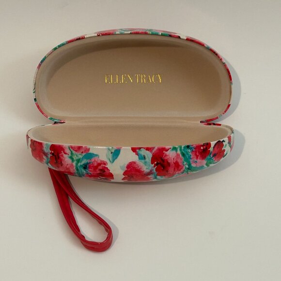 Ellen Tracy colorful floral hard sunglasses case - Picture 2 of 3